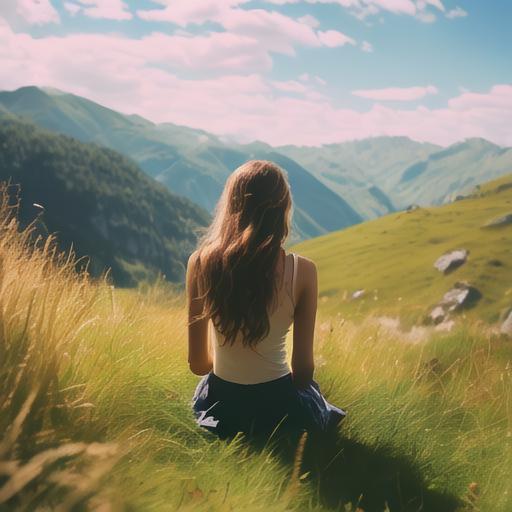 国产无遮挡色视频免费观看性色草原上的美女背影_自然风景_图库_素材_回车素材