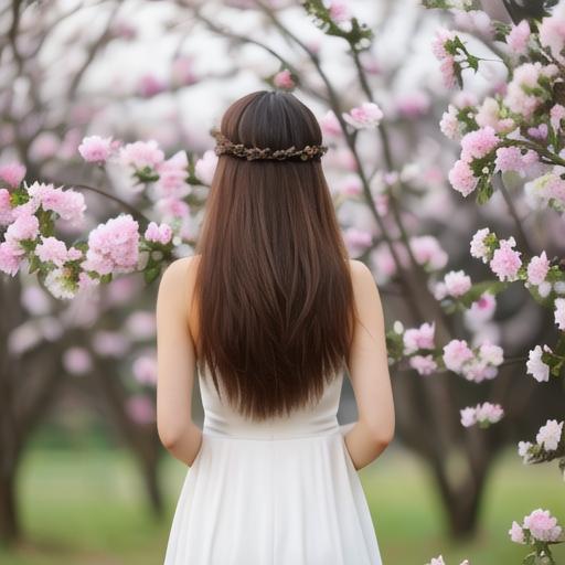 日本丰满大乳人妻无码水卜樱春天<strong>美女</strong>赏花背影摄影照片