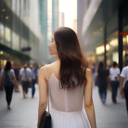 亚洲情快播<strong>美女</strong>行走间,背影如诗,承载着都市的繁华与自己的故事